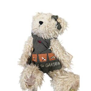 Boyds Bear Tillie Weedsalot plush Green dress 9" garden  plush stuffed animal